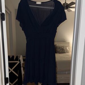 Navy Blue Mini Dress